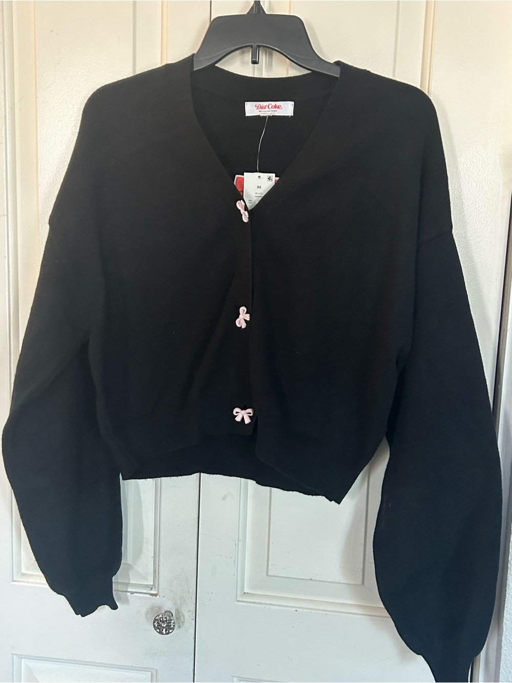 Women’s Diet Coke Girlie Script Cardigan Limited Edition Sold Out Size XS NWT